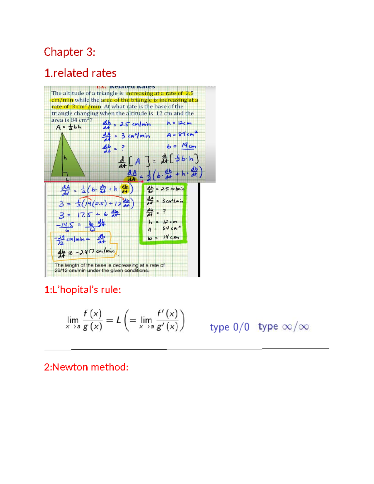Công thức CAL1 Final Exam - Chapter 3 to 5 Notes - Studocu