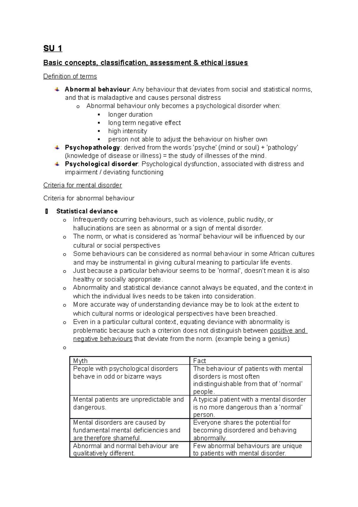 Understanding Abnormal Behavior: Core Concepts in PSYC 311 - Studocu