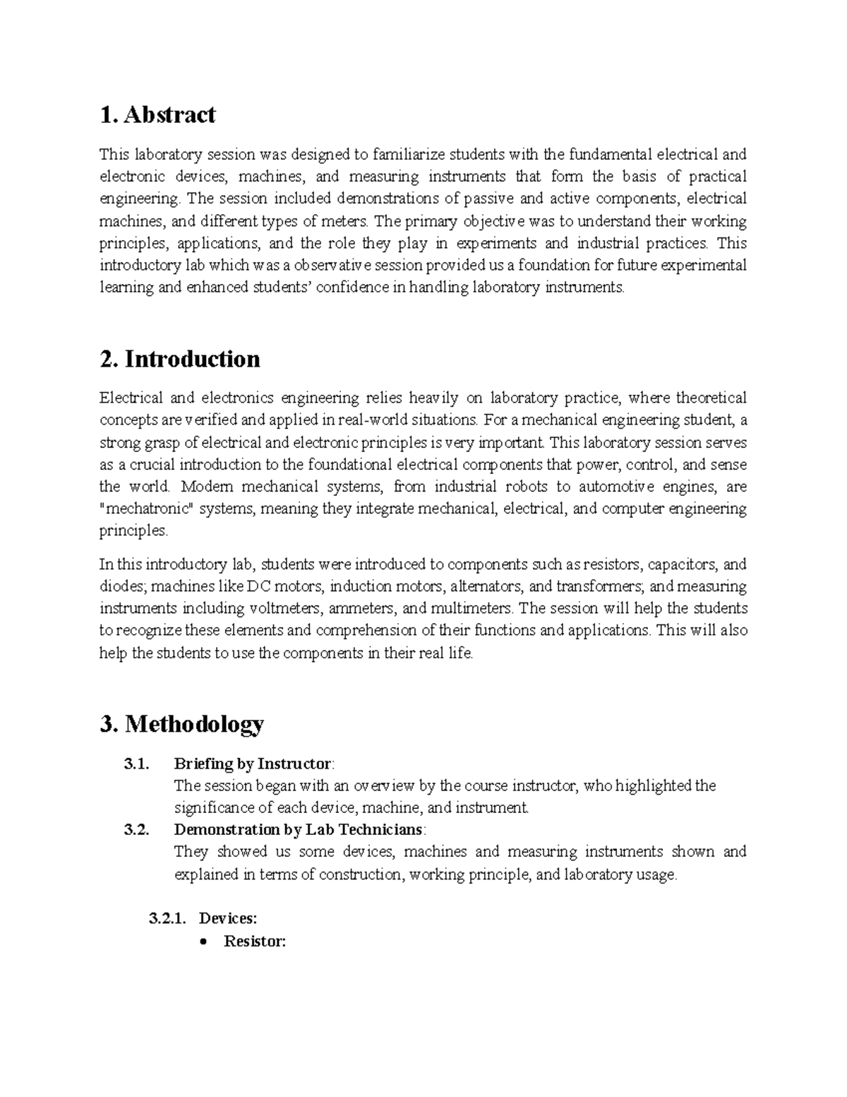 Lab 1 - Intro to Electrical & Electronic Devices Report - Studocu