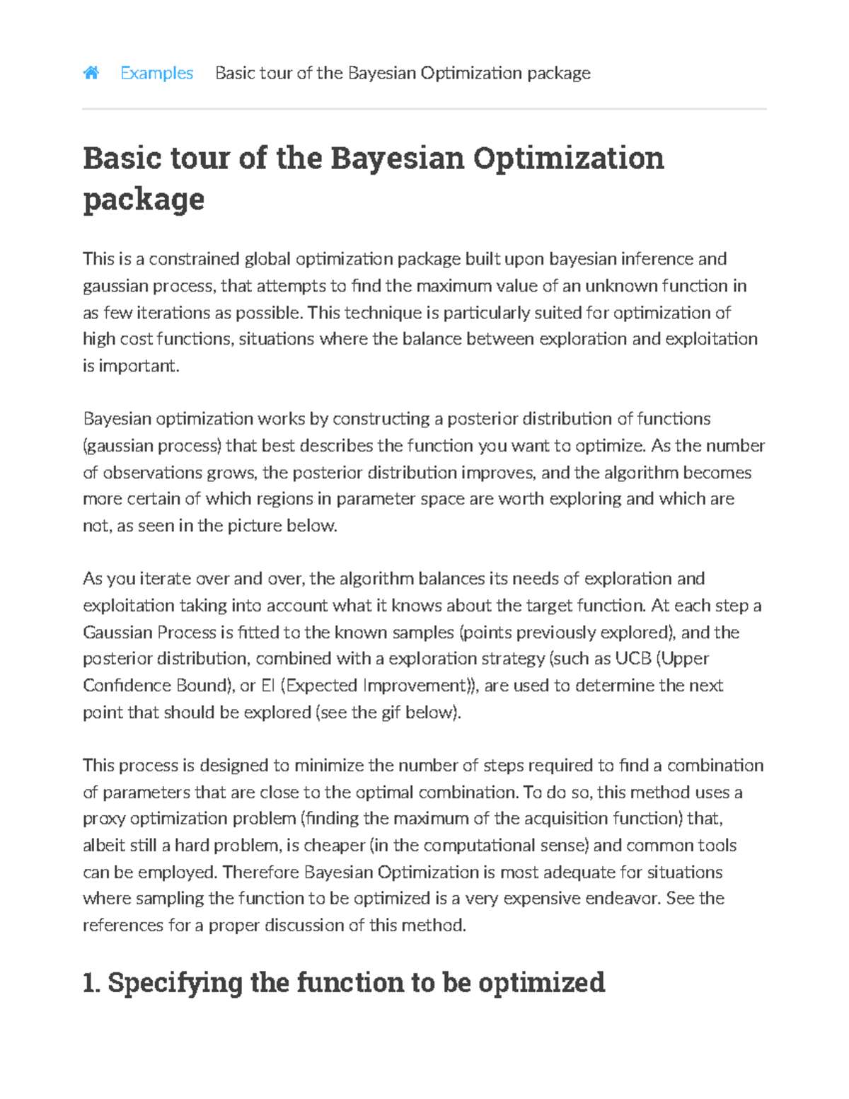 Basic Tour of the Bayesian Optimization Package - Overview - Studocu