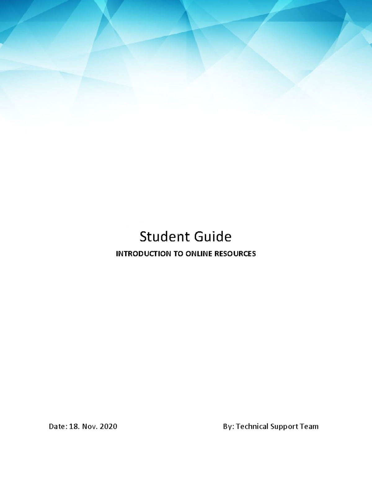 UU ZM Student Guide v1 - Student Guide INTRODUCTION TO ONLINE RESOURCES ...