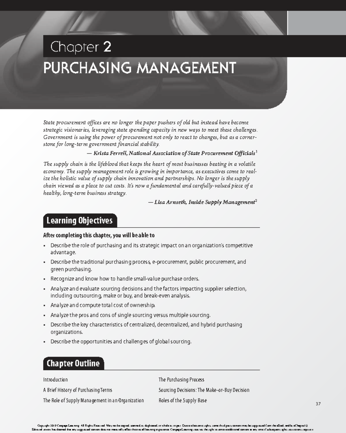Chapter 2 - Strategic Purchasing Management in Supply Chains - Studocu