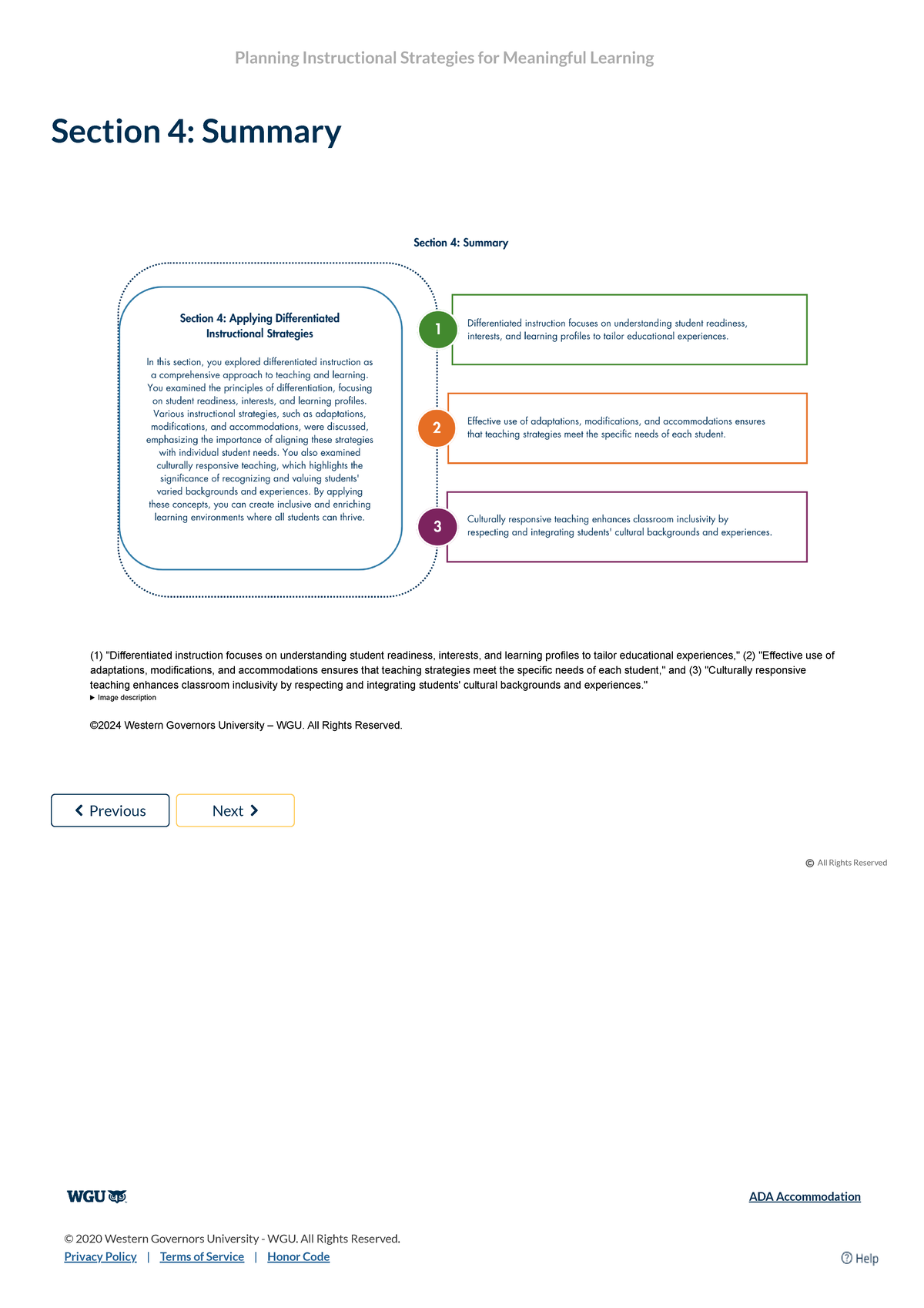 WGU-D658-72 - Study - Section 4: Summary (1) 