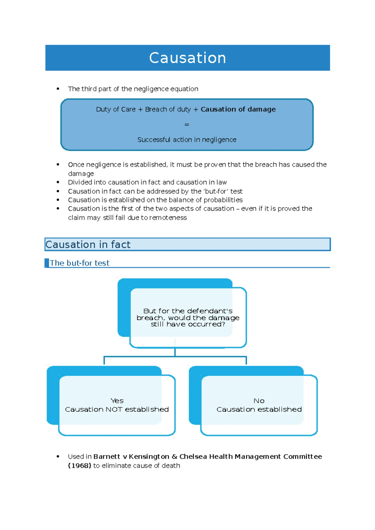 Tort Law - Negligence and Auditor's Duty of Care Analysis - Studocu