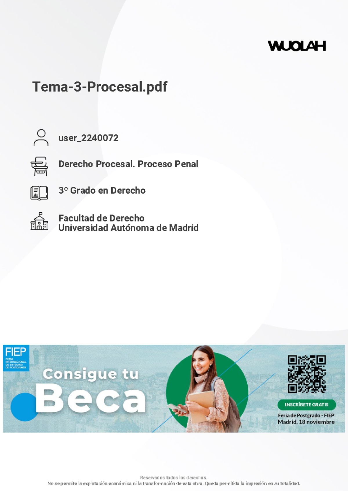 Derecho Procesal: Tema 3 - Las Partes en el Proceso Penal (3º Grado ...