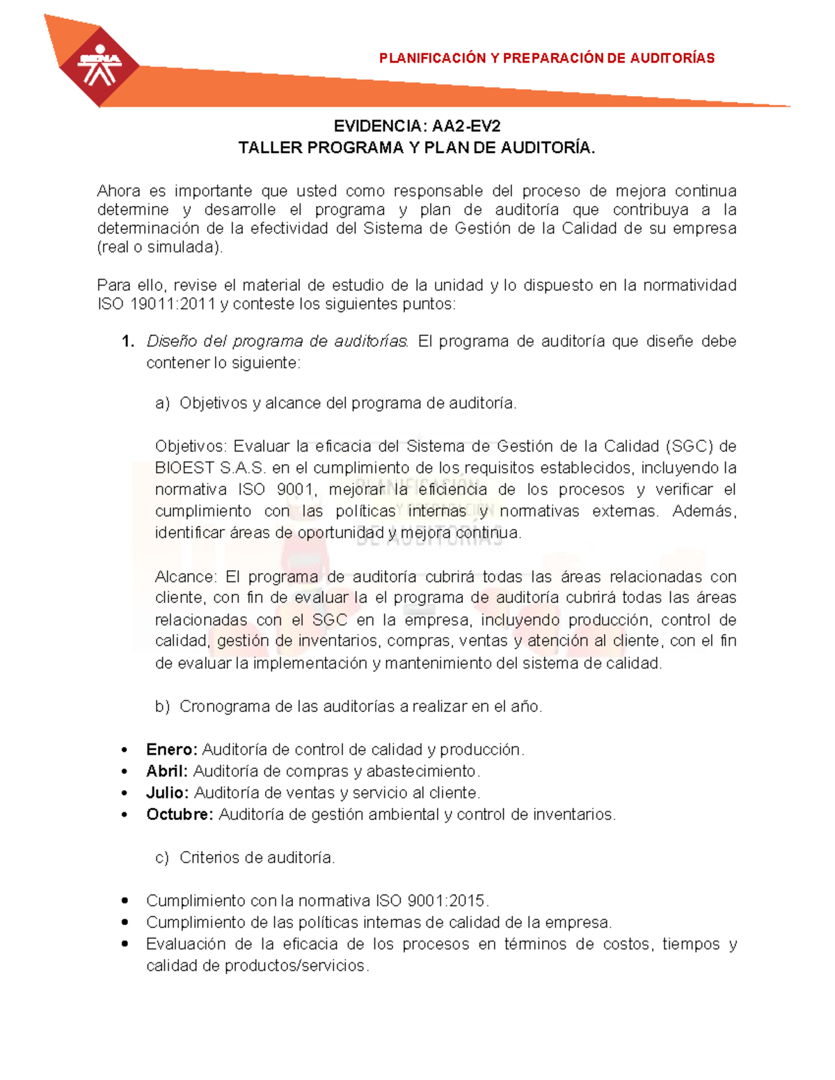 Formato Evidencia AA2 Ev2 Taller Programa y Plan de Auditoria ...