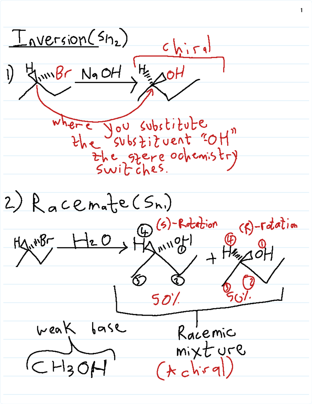Chapter 7 & 8: Inversion & Stereochemistry Mechanisms (S12) - Studocu