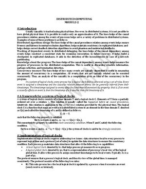 Module 4: Distributed Shared Memory & Failure Recovery Concepts - Studocu