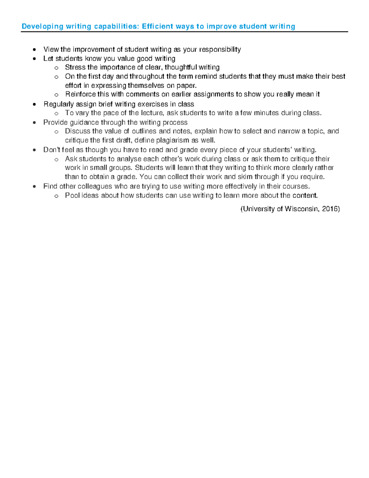ENG 101: Efficient Strategies for Enhancing Student Writing - Studocu