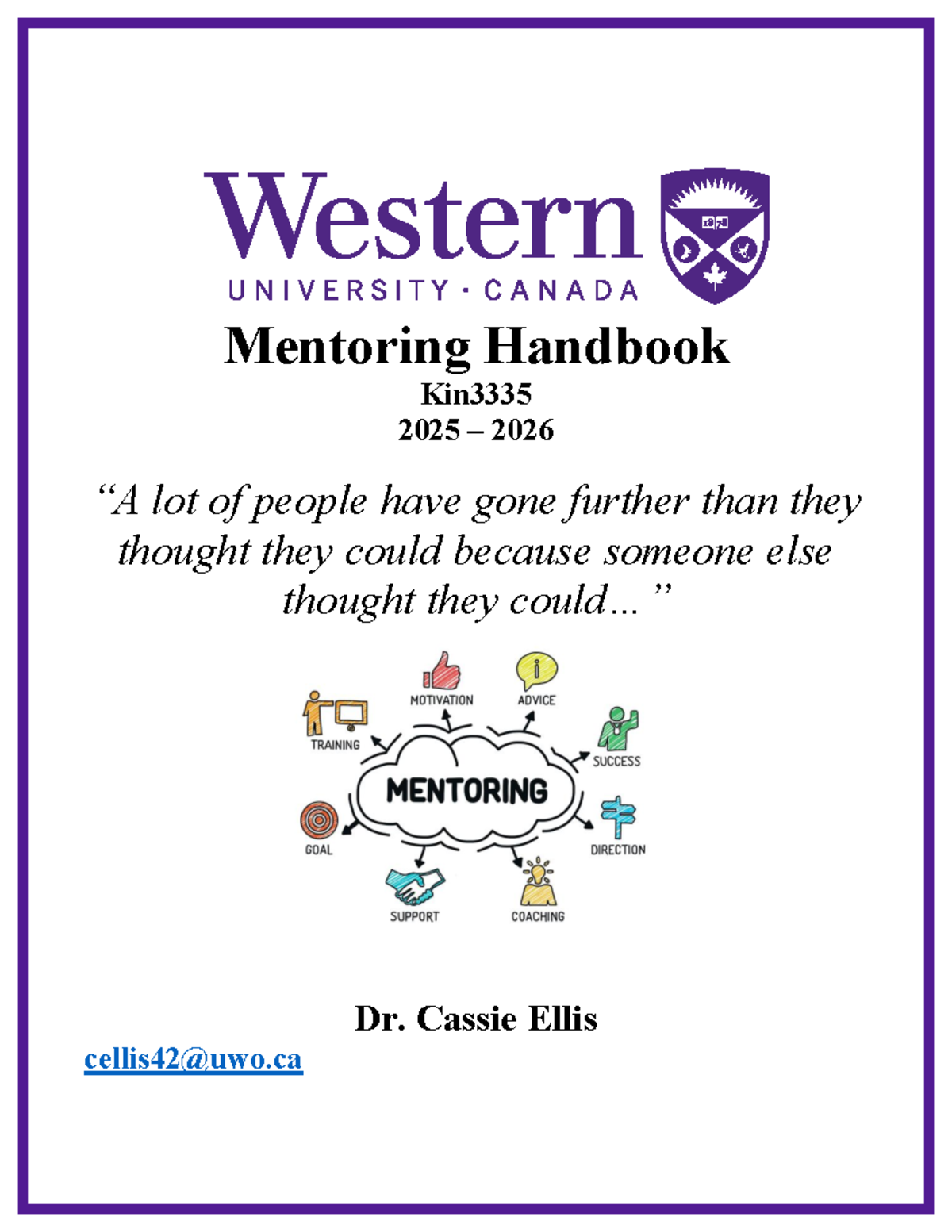 Western University Mentoring Handbook 2025-2026: A Guide for Mentees ...