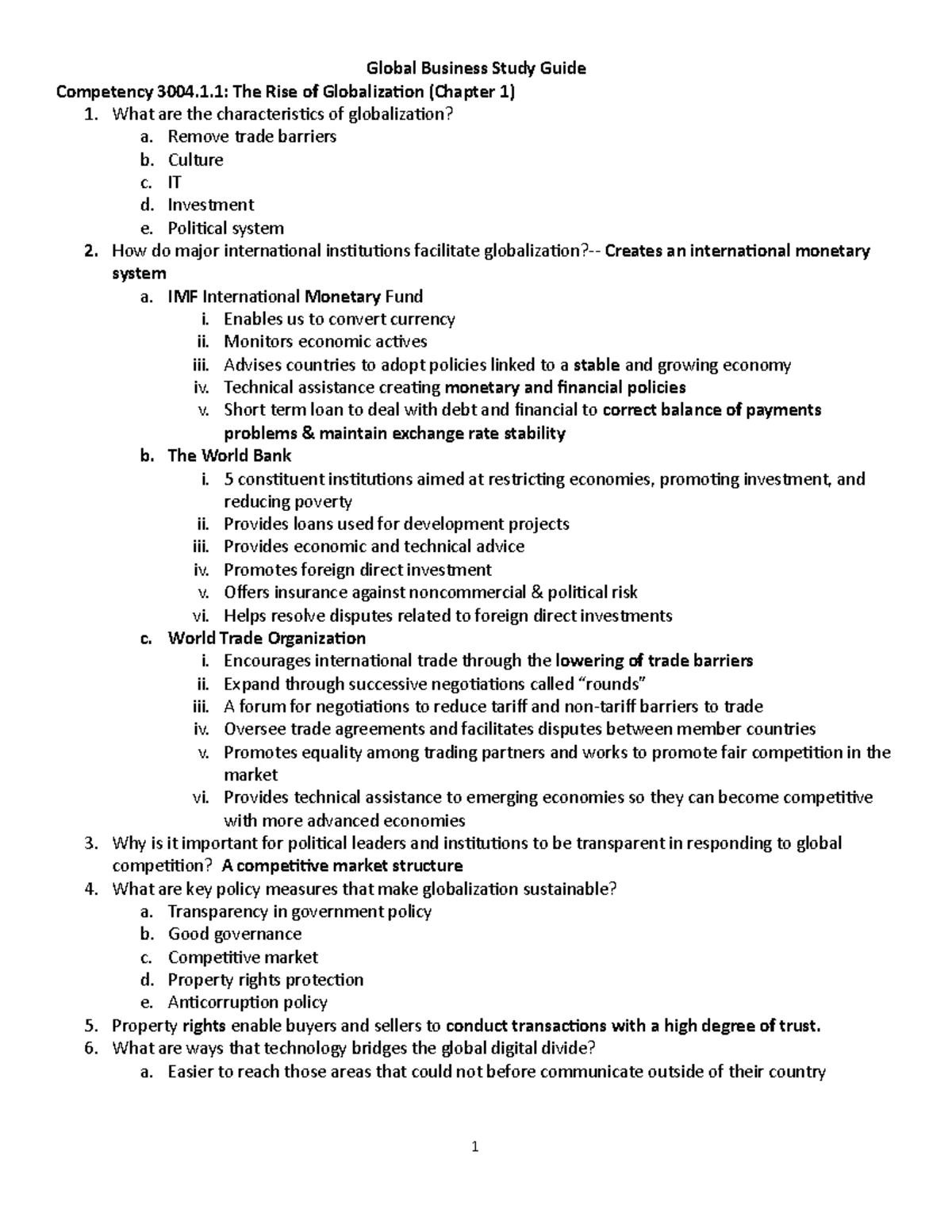 Comprehensive Guide to Global Business Management (GBM 101) and ...