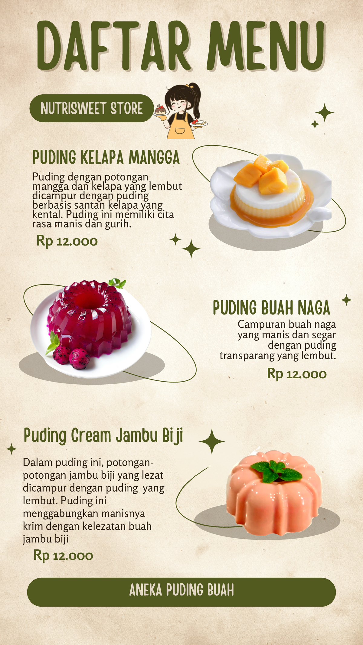 MENU Nutrisweet: Rencana Menu Tugas Puding dan Pancake - Studocu
