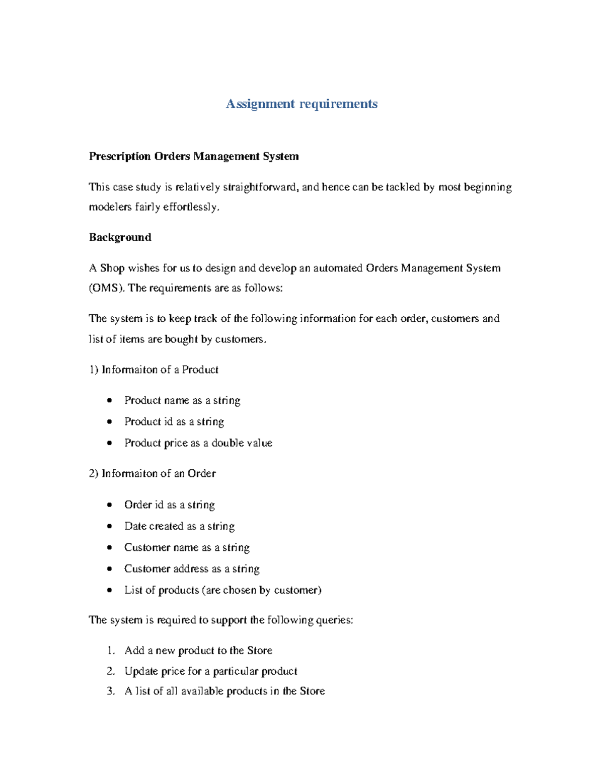 Assignment - HoanNN - Assignment requirements Prescription Orders ...