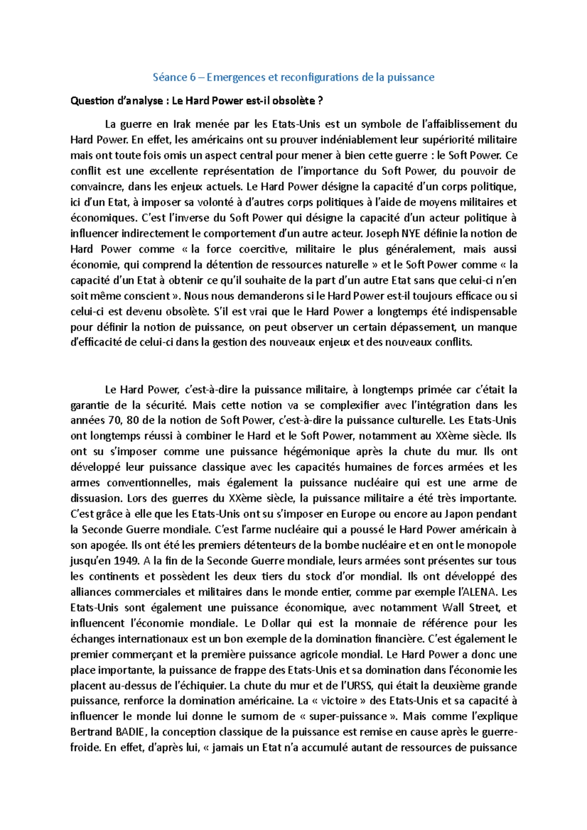 Introduction à la Politique Mondiale - IPM: Concepts et Perspectives ...
