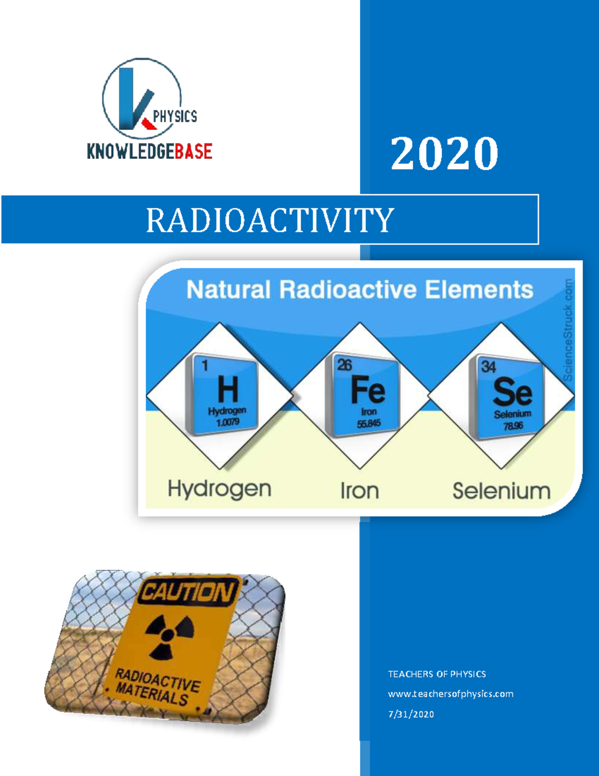 Radioactivity - Notes on physics - 2020 TEACHERS OF PHYSICS ...