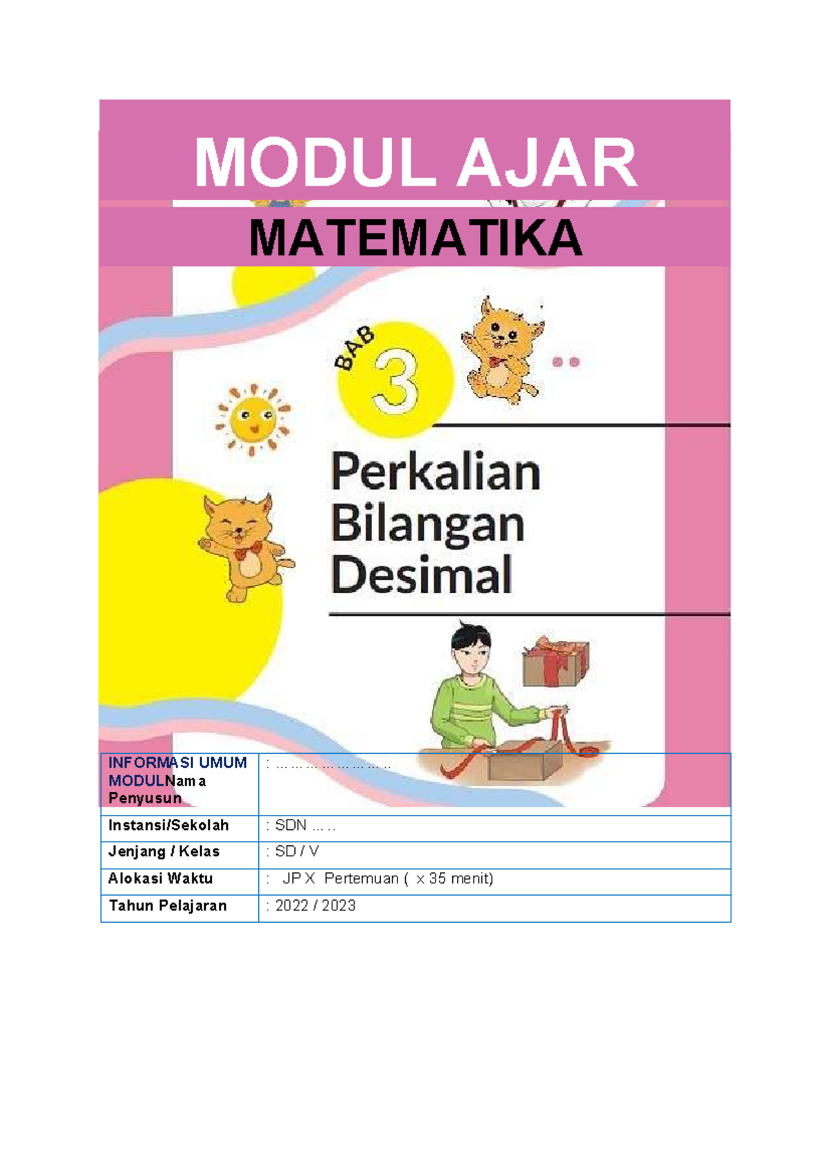 Modul Ajar Matematika Kelas 5: Pemahaman Bilangan dan Operasi ...