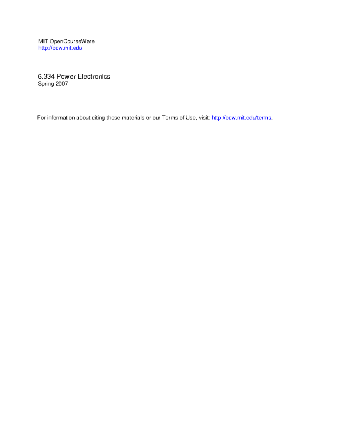 MIT OpenCourseWare 6.334 Power Electronics: Chapter 4 Rectifiers - Studocu