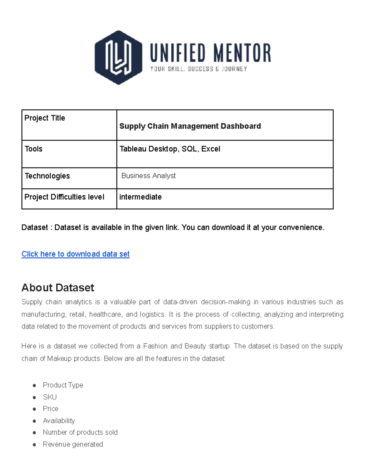 Supply Chain Management Dashboard Project - Tableau BA Analysis - Studocu