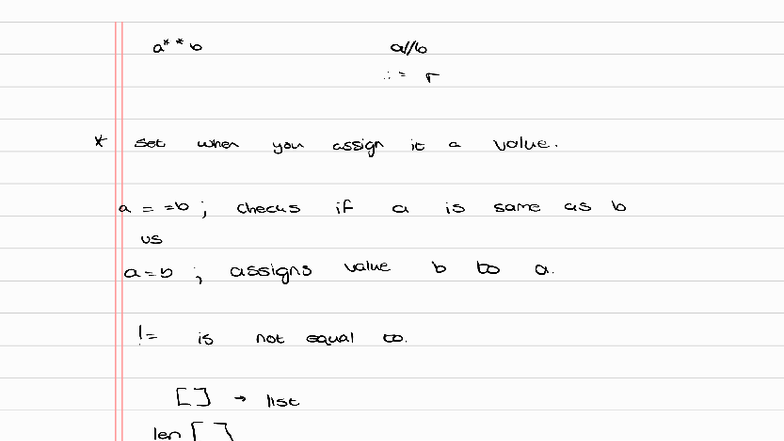 Notes on Python Basics: Variables, Loops, and Lists (250405) - Studocu