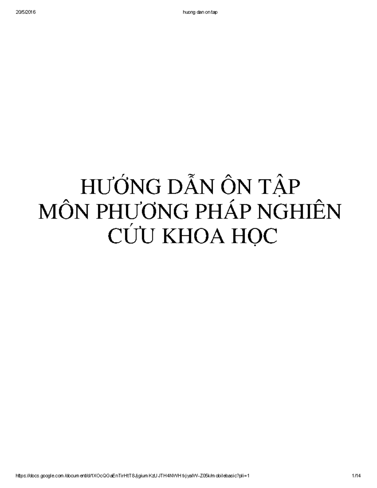 HNG DN ON TP MON PHNG PHAP Nghien - Đề cuong on tap NỘI DUNG Khoa học ...