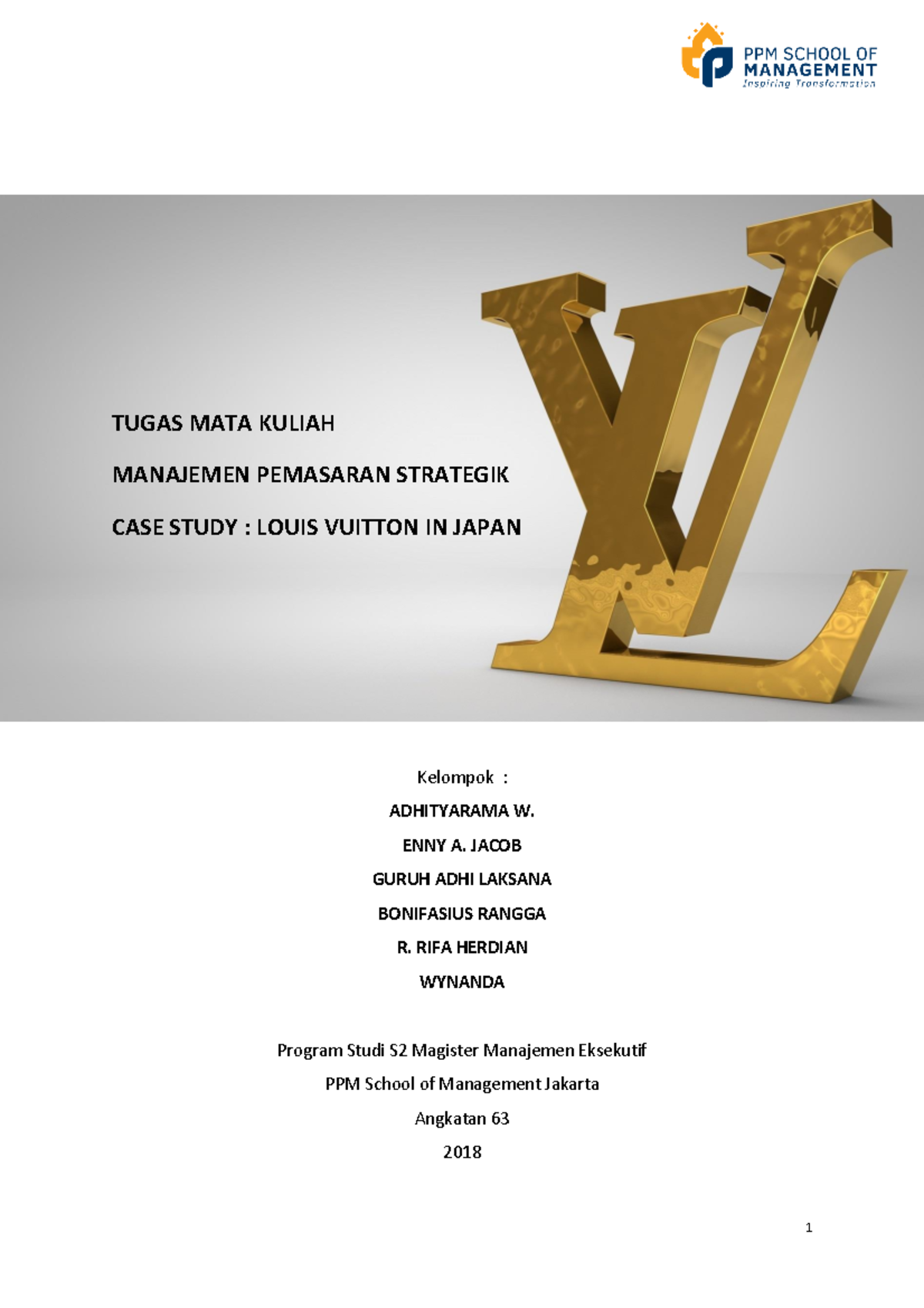 Case Study: Marketing Strategies of Louis Vuitton in Japan (MANAJEMEN ...