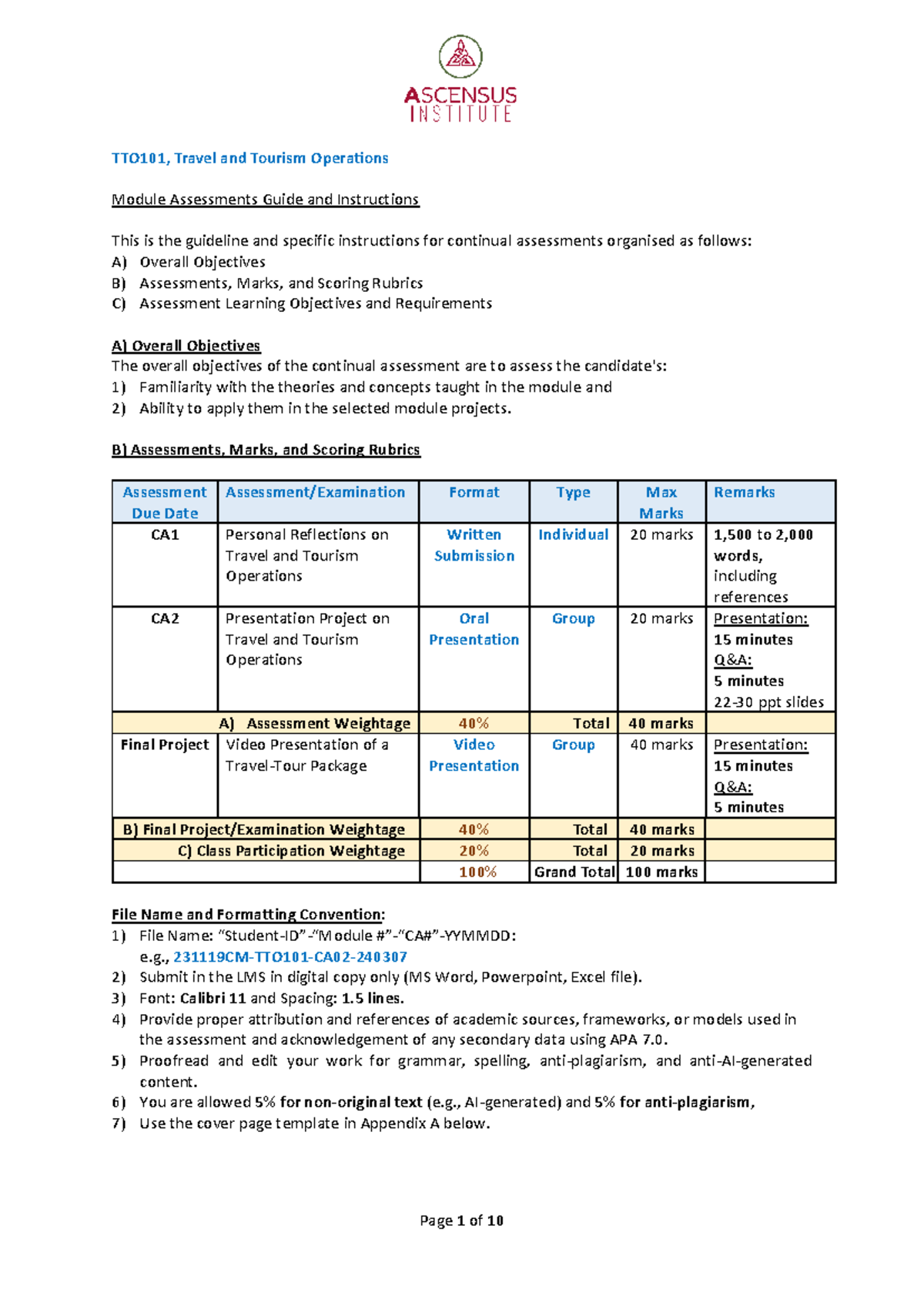 TTO101-Guide-Assm-240607-PP 240714 210924 - TTO 101 , Travel and ...
