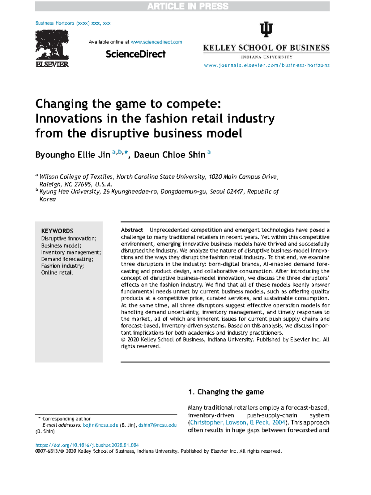 BUS 101: Innovations in Fashion Retail Industry - Disruptive Models ...