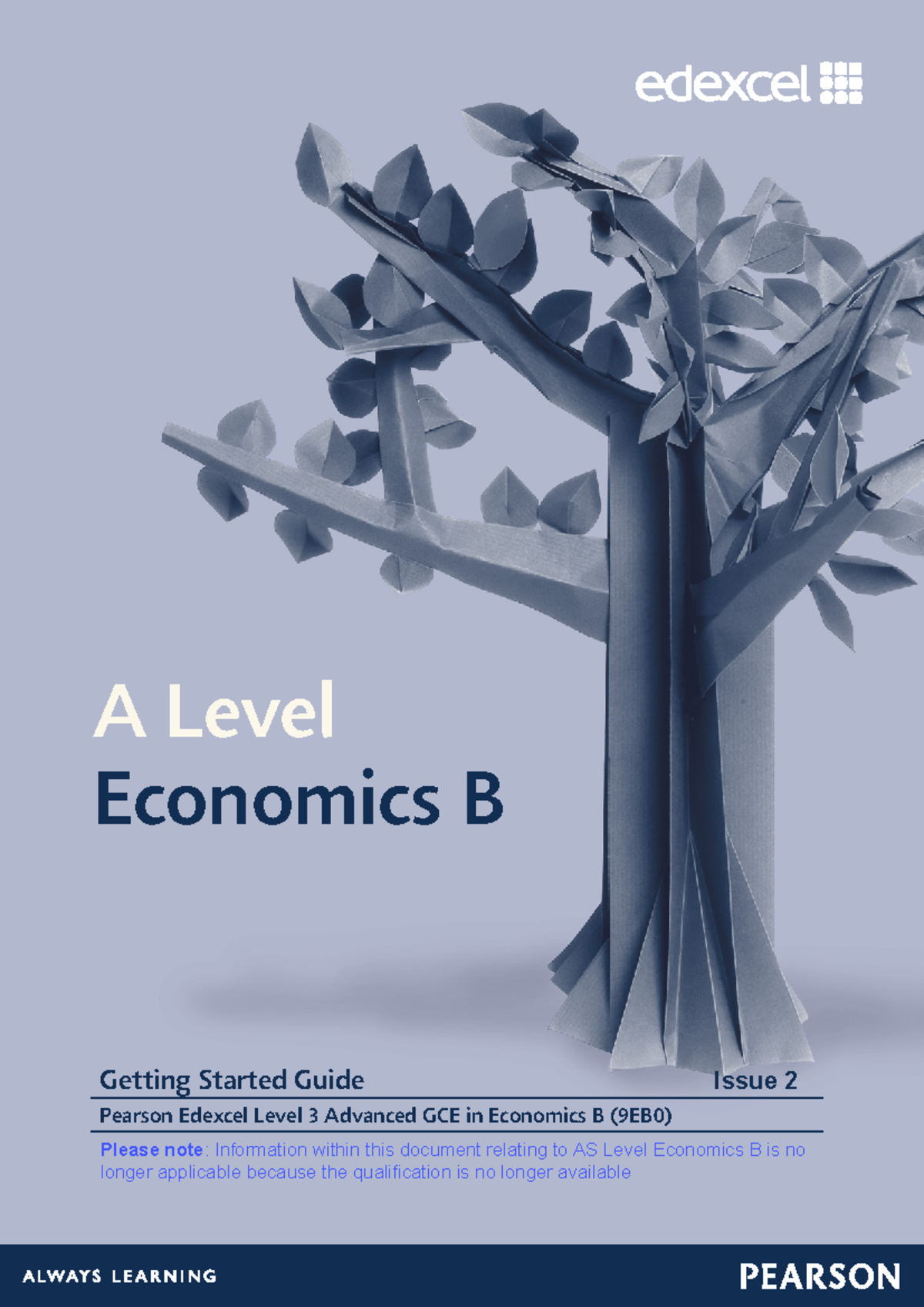 Getting Started Guide for A Level Economics B (9EB0) - Issue 2 - Studocu