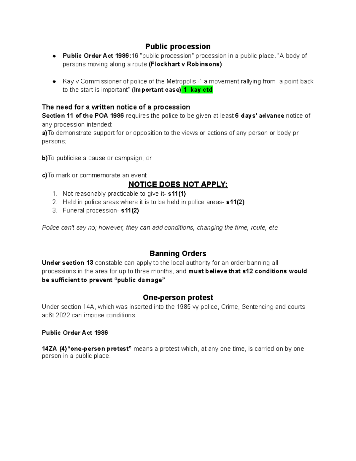 Public Order Act 1986:16 - Understanding Public Processions and Legal ...