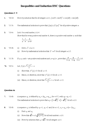 2018 Year 12 Mathematics HSC Assessment Task 2 - Term 1 Week 5 - Studocu