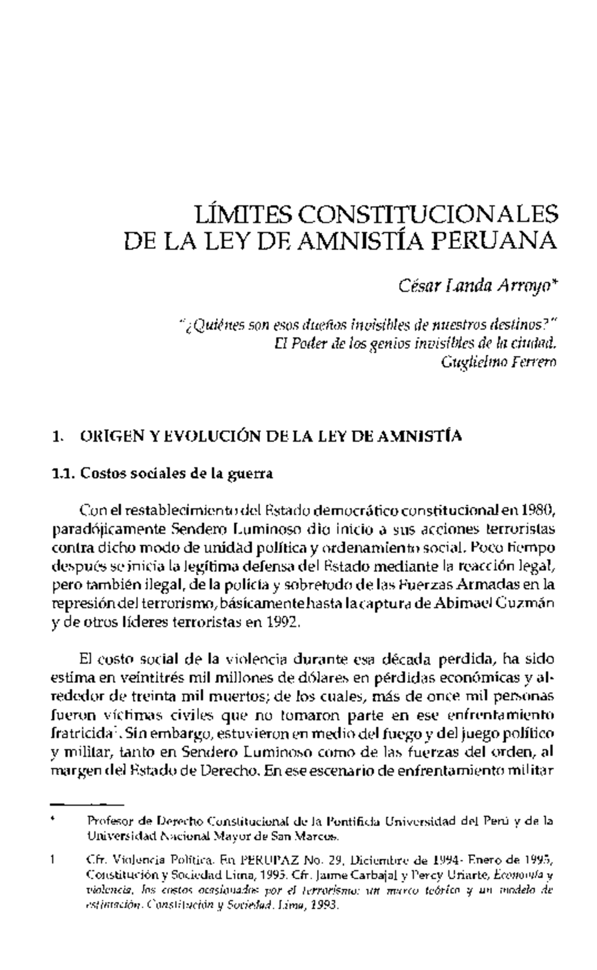 R06843-3 - Análisis Constitucional de la Ley de Amnistía en Perú - Studocu