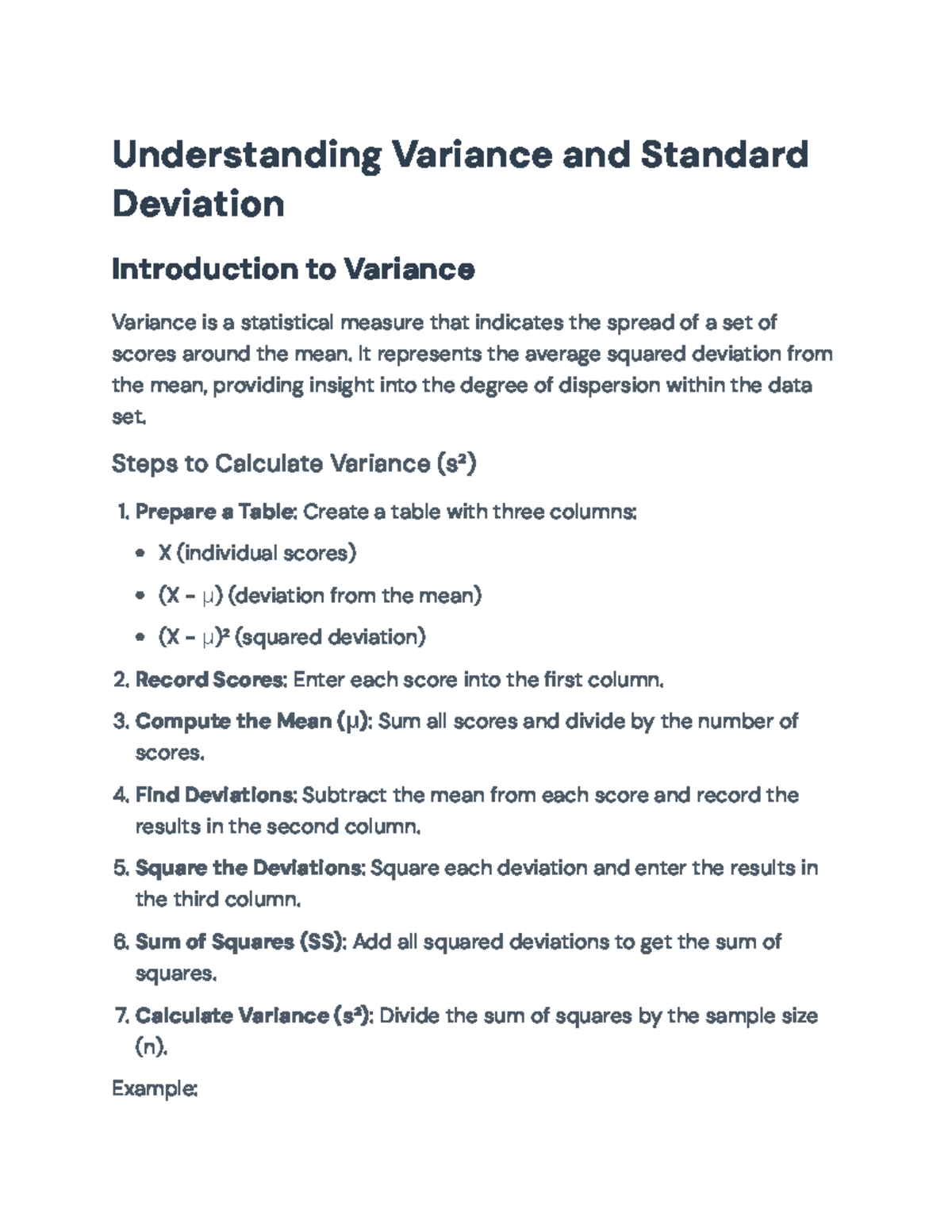 Understanding Variance and Standard Deviation - Stats 101 Lecture Notes ...