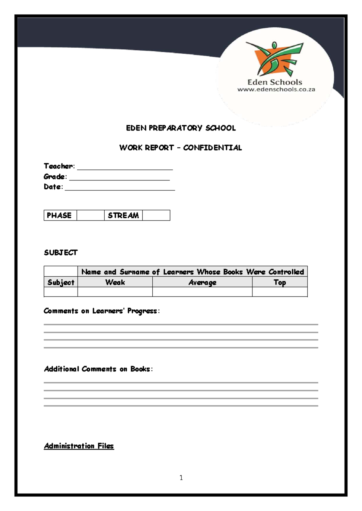 FILE INSPECTION REPORT 2025 - EDEN PREPARATORY SCHOOL - Studocu