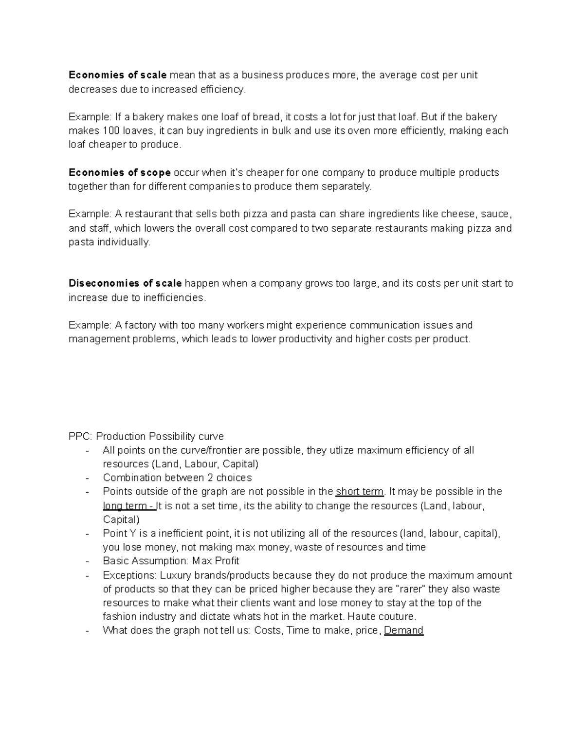 PPC and Specialization: Understanding Economies of Scale and Scope ...