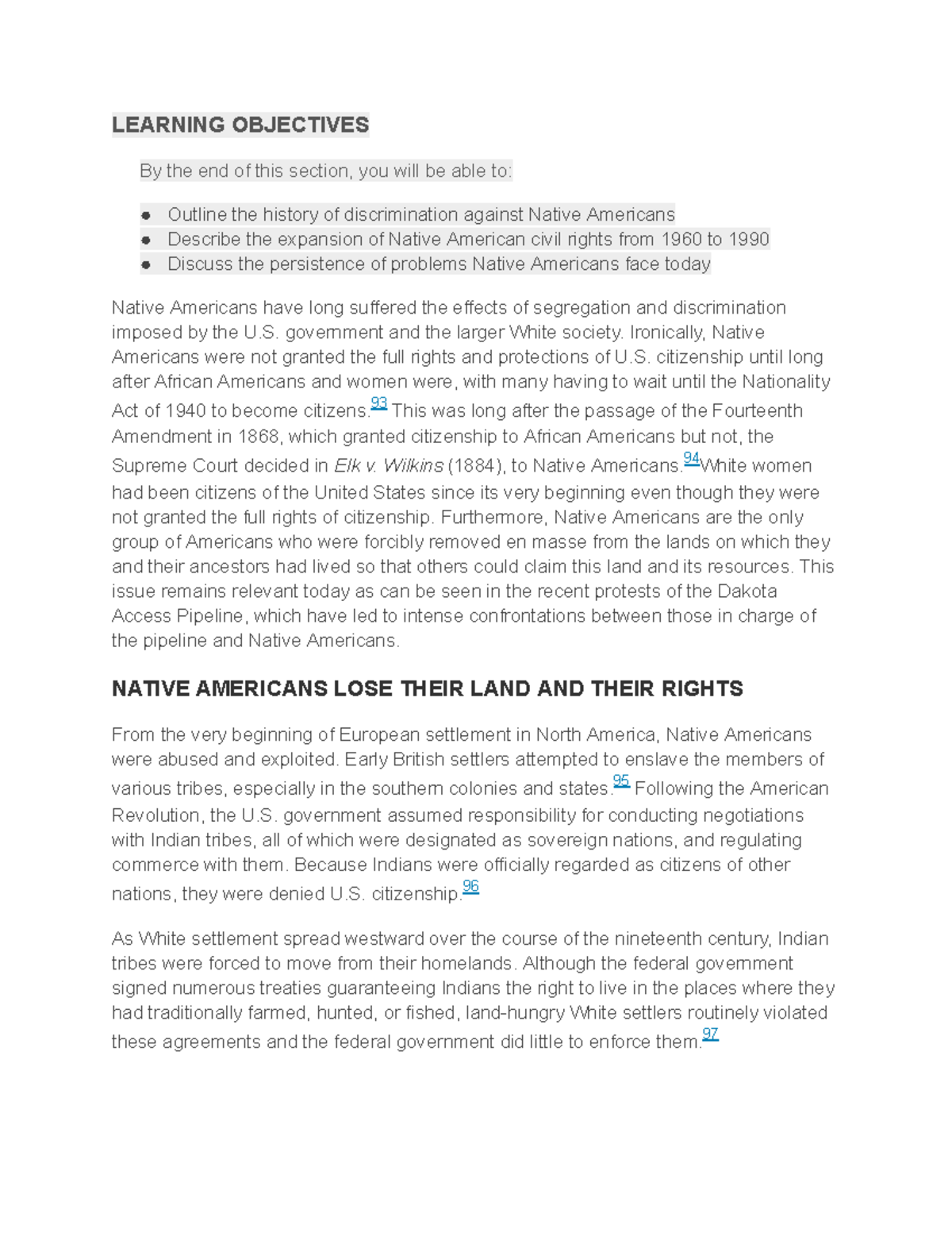 Civil Rights for Indigenous Groups: History and Current Issues - Studocu