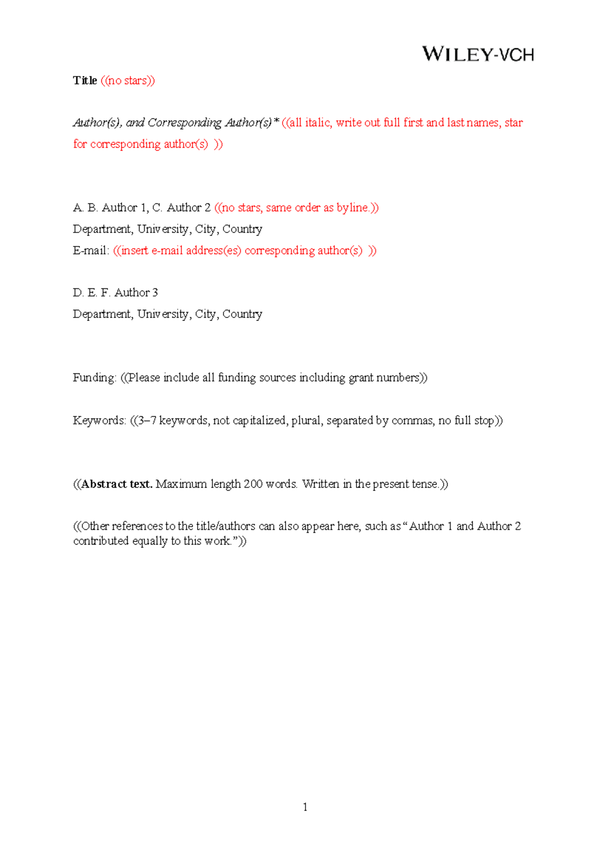 Article Template for Submission: Guidelines and Structure - Studocu