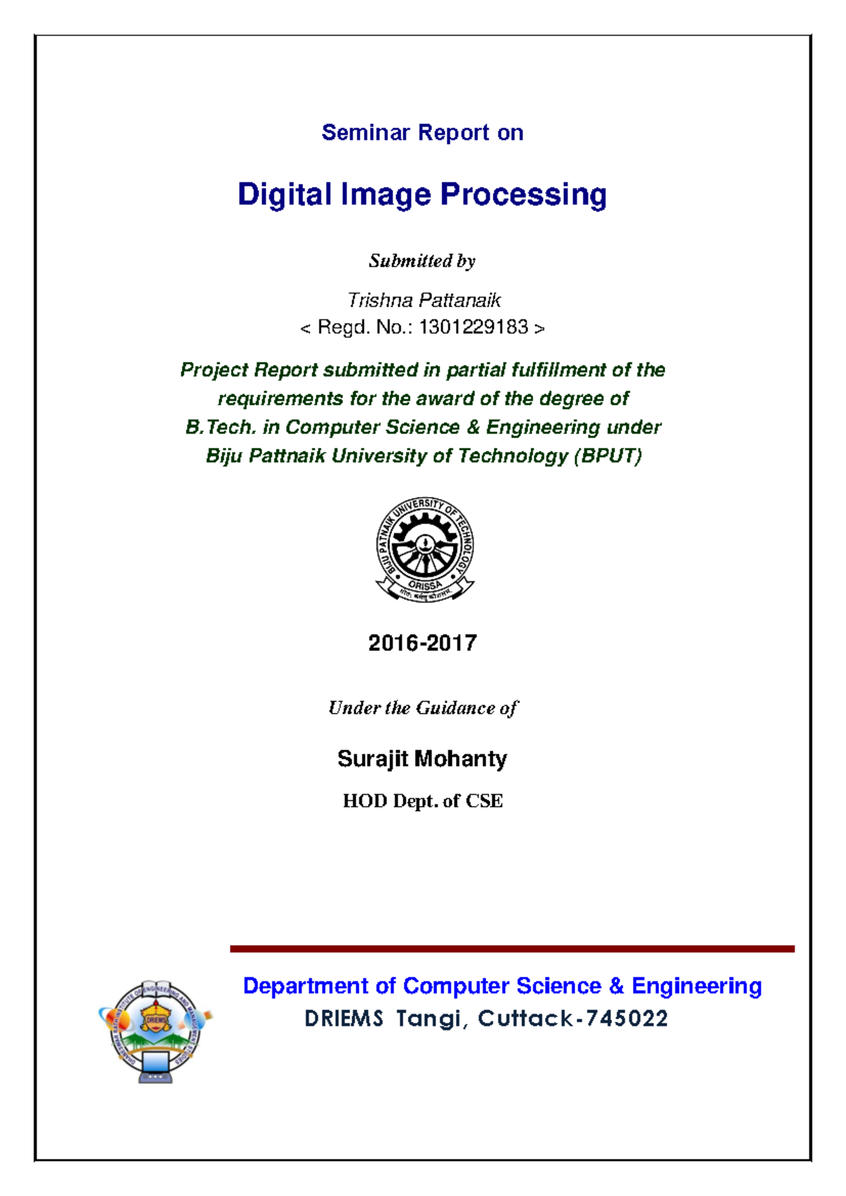 Digitalimageprocessing-16092017 5946 - Seminar Report on Digital Image ...