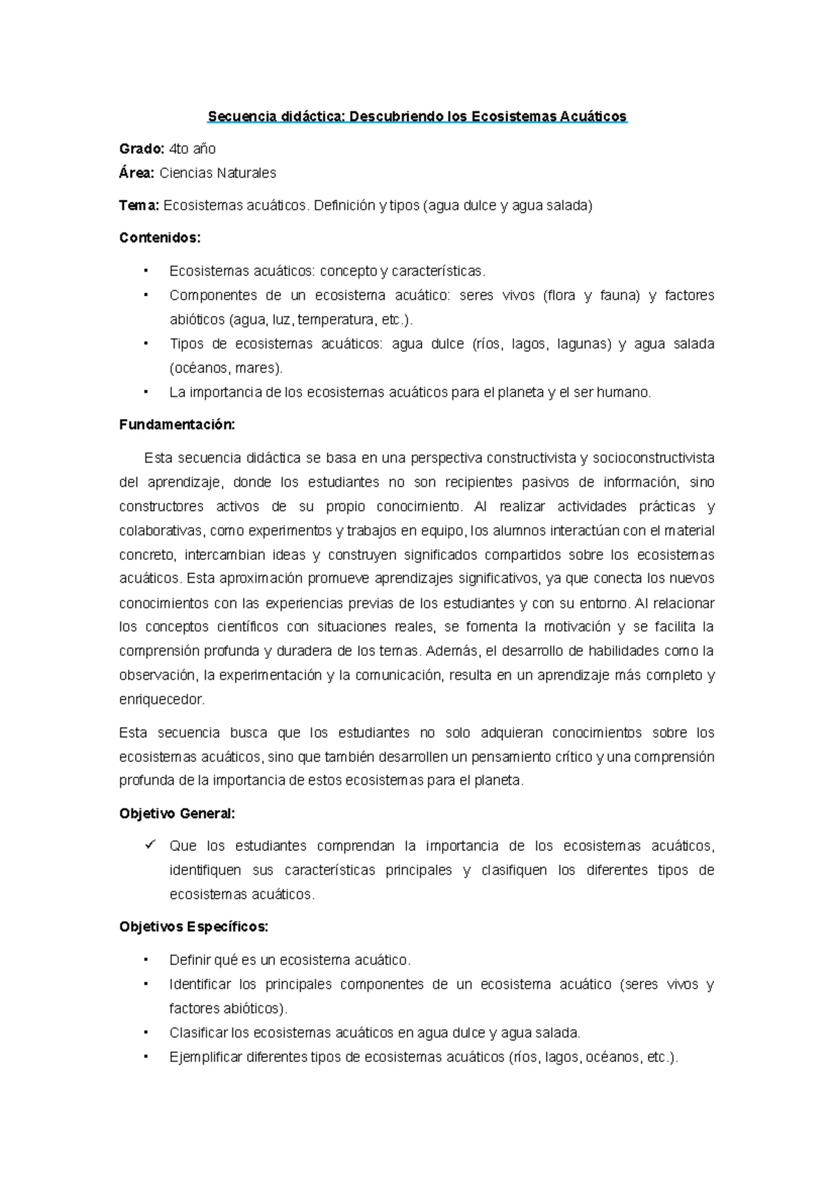 Secuencia Didáctica de Ciencias Naturales - Escuela 243 - 3º Grado ...