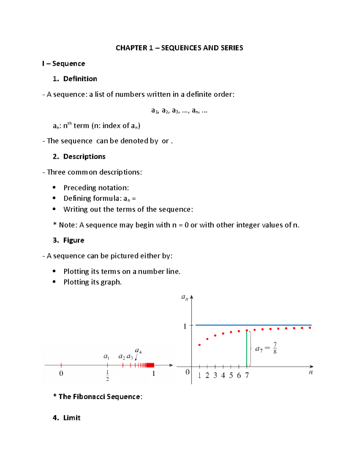 Chapter 1: Sequences and Series Overview & Key Concepts - Studocu