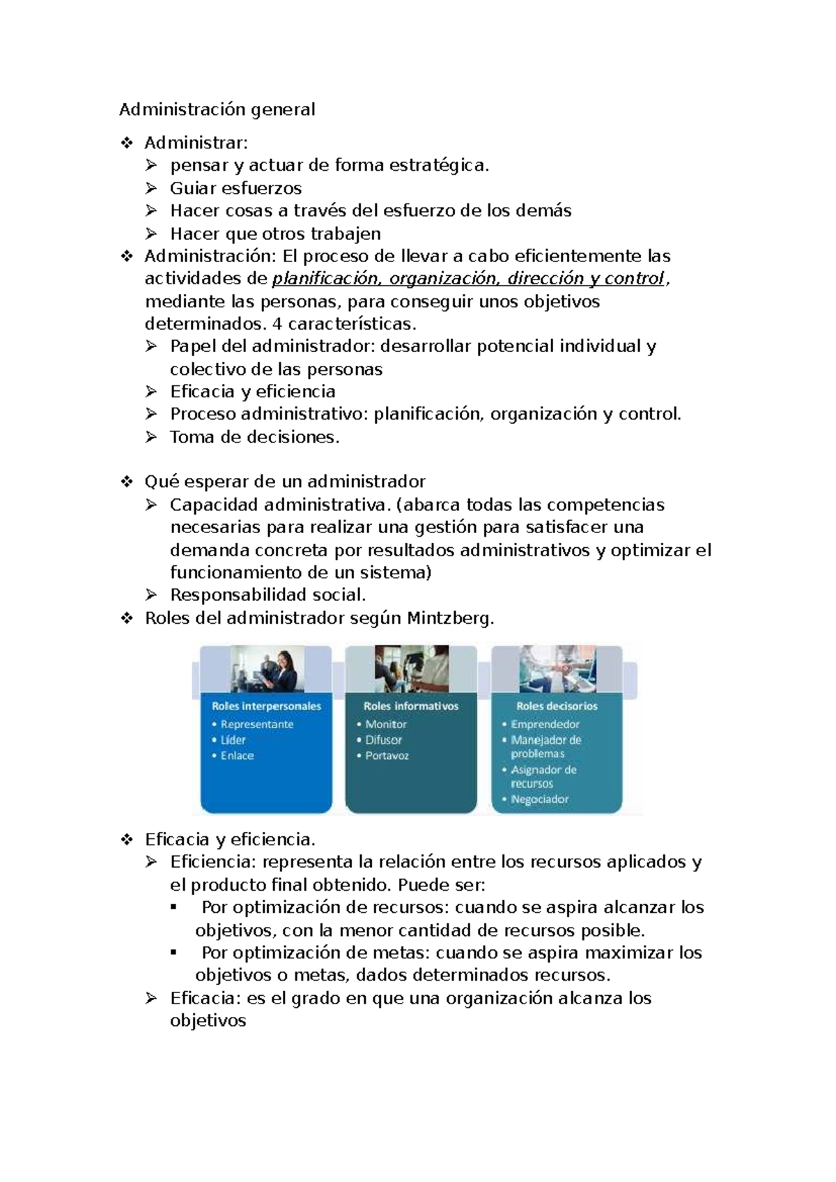 Administración General: Estrategias y Procesos Efectivos - Studocu
