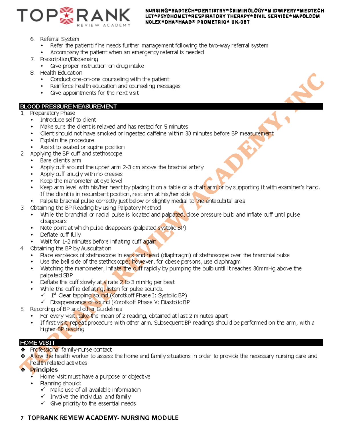 Community Health Nursing 3 - 7 TOPRANK REVIEW ACADEMY- NURSING MODULE ...