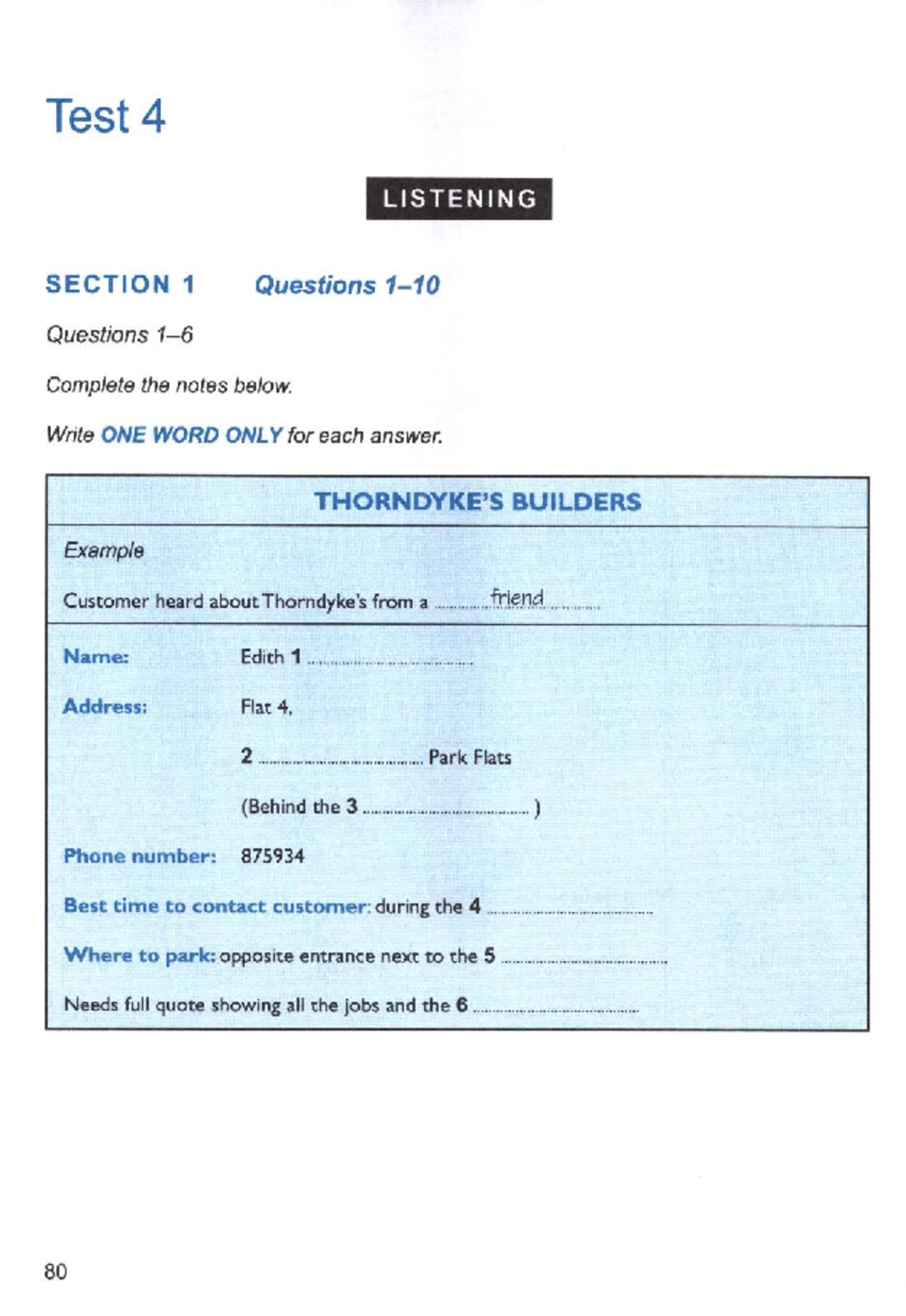 Cambridge IELTS 10: Listening Test 4 Overview & Practice - Studocu