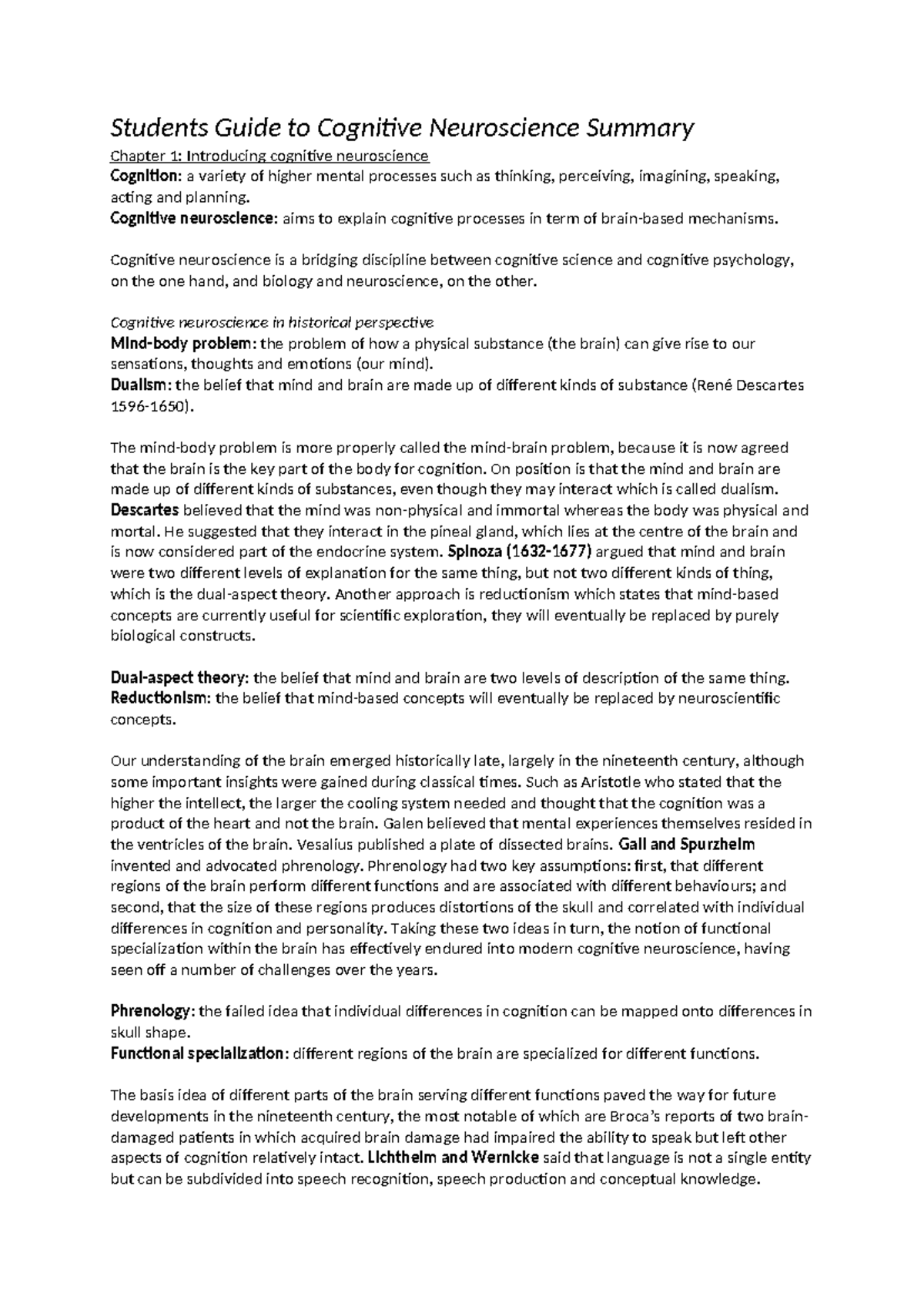 Cognitive Neuroscience Overview: Key Concepts & Theories (PSY 101 ...