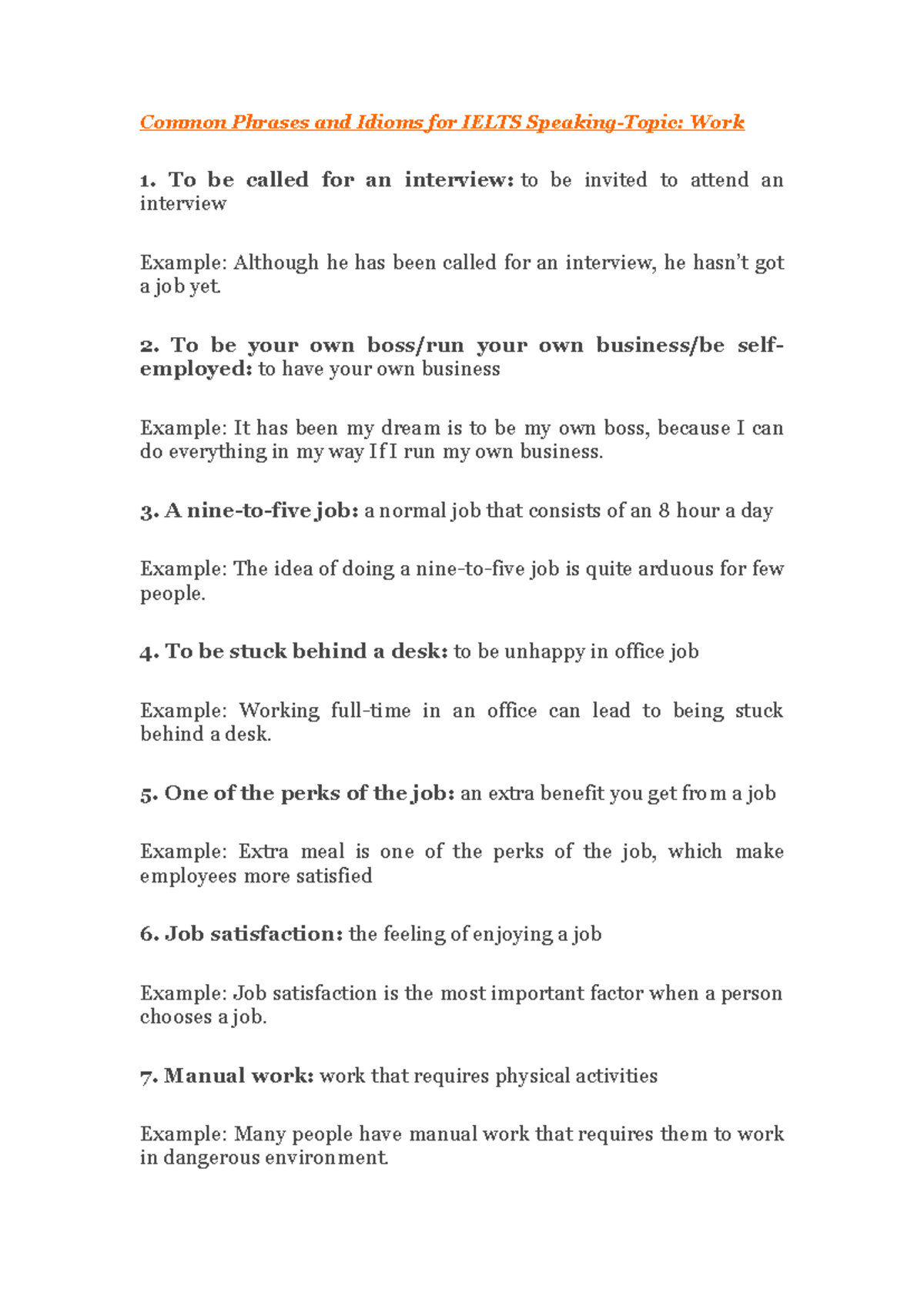 Useful Phrases and Expressions for IELTS Speaking (367772837) - Studocu