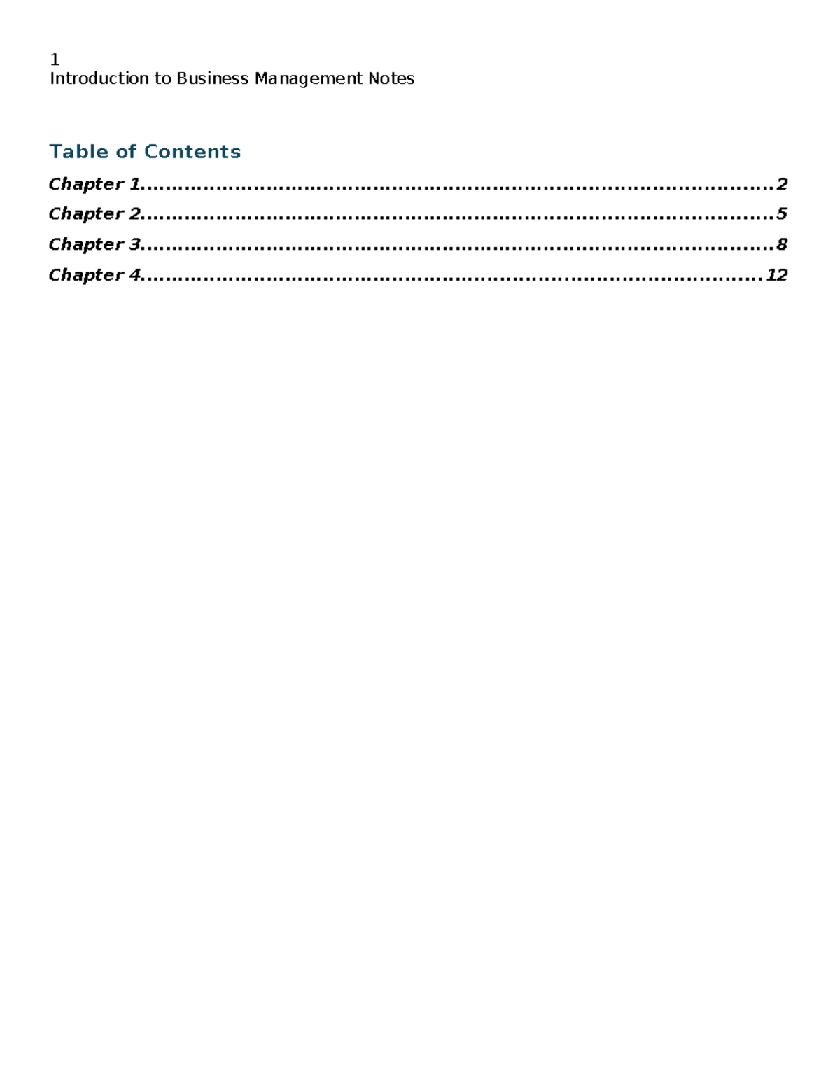 Introduction to Business Management Notes (BUS 101) - Studocu
