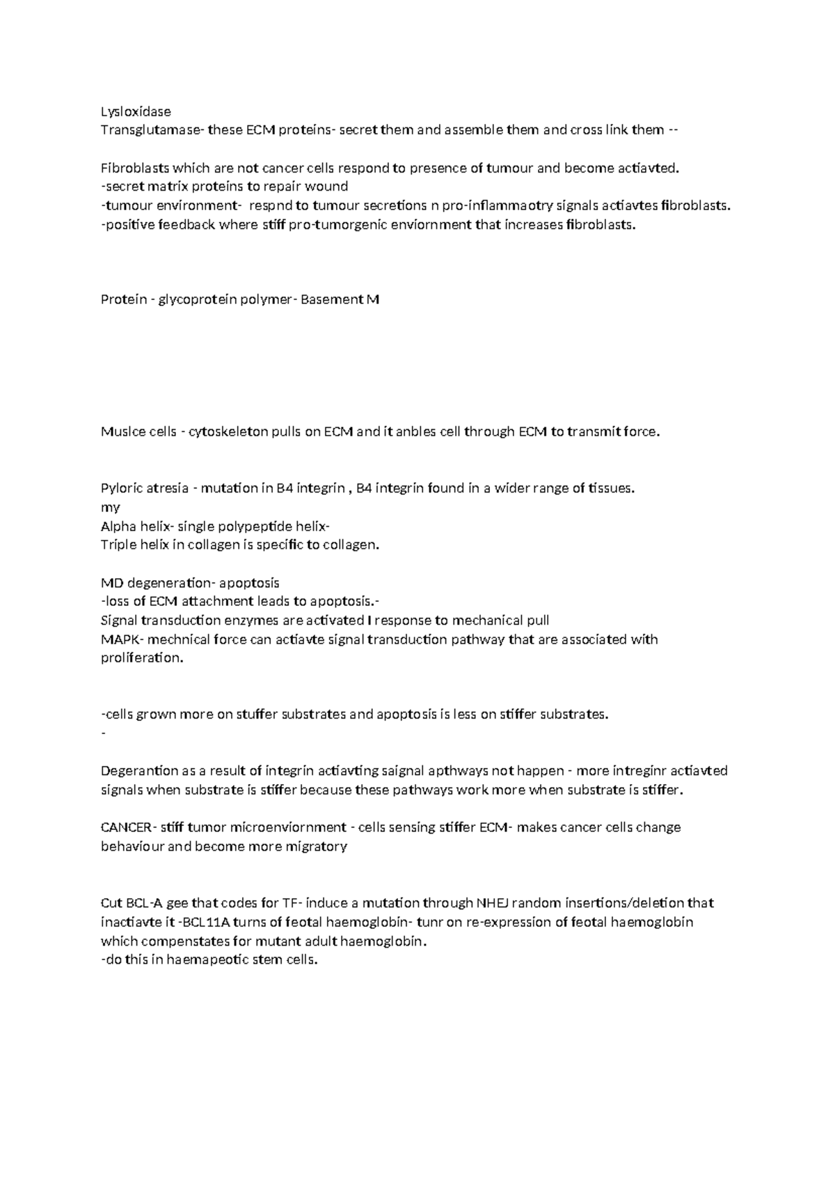 Connective Tissue Notes: ECM, Fibroblasts, and Tumor Microenvironment ...