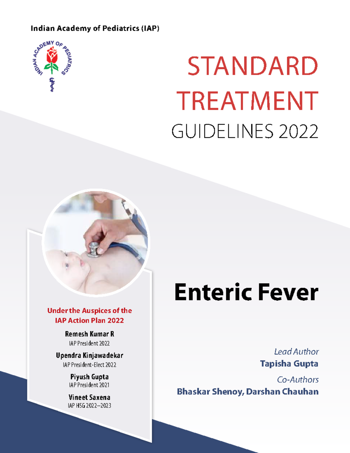 IAP Standard Treatment Guidelines 2022: Enteric Fever (Ch 008) - Studocu