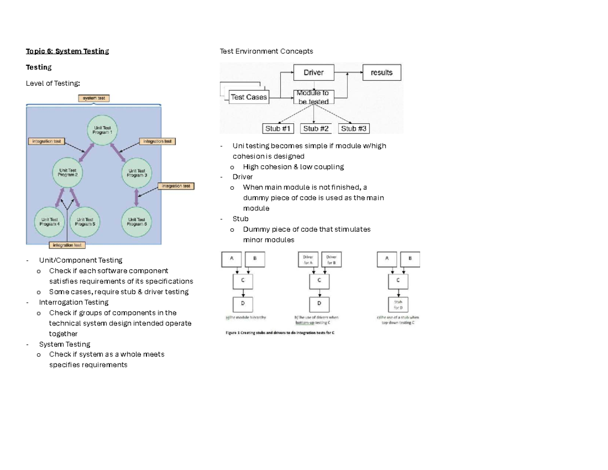 Topic 6, 7, 8 - Topic 6: System Testing Testing Level of Testing ...