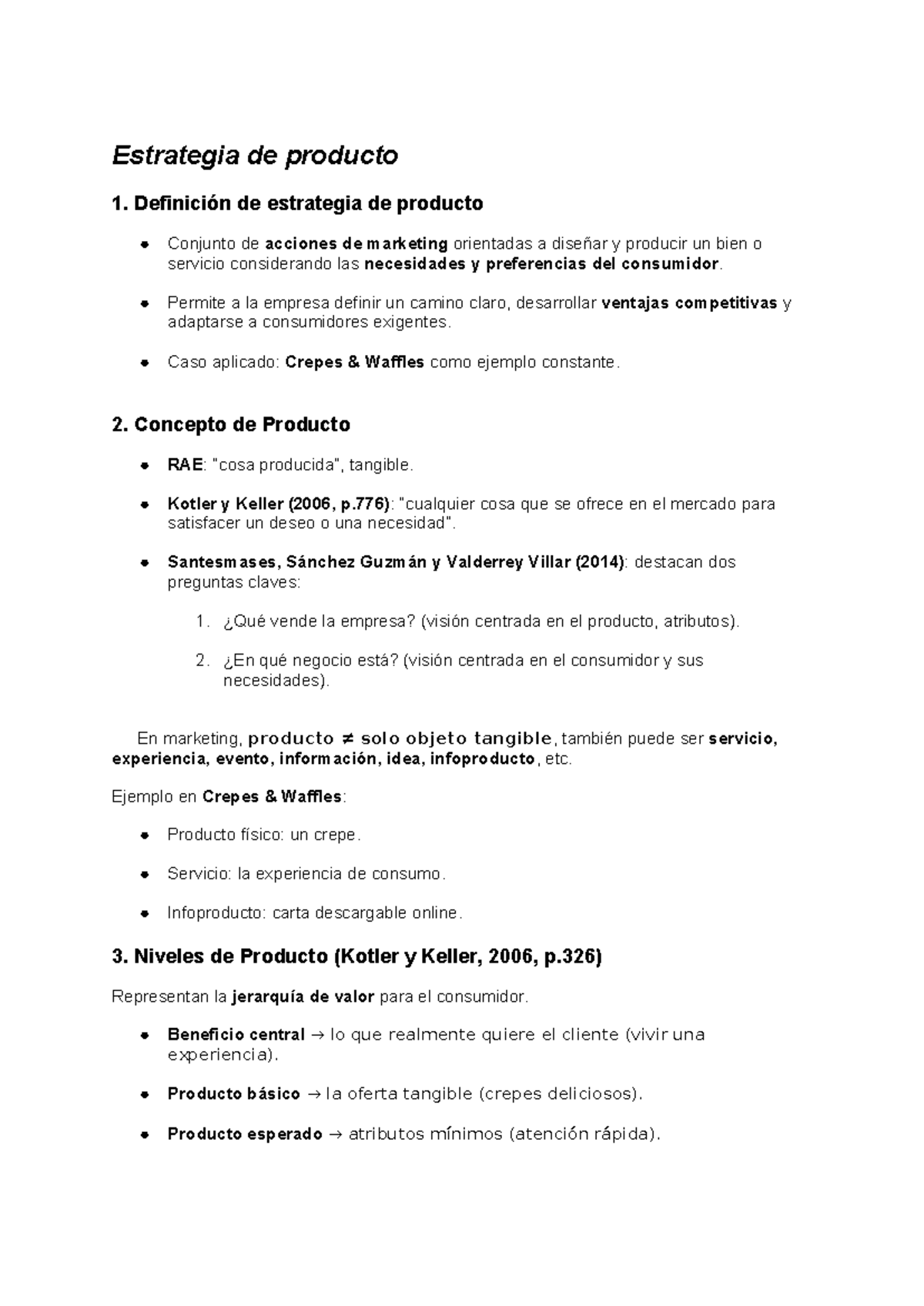 Resumen de Marketing M3 y M4: Estrategias de Producto y Precio - Studocu