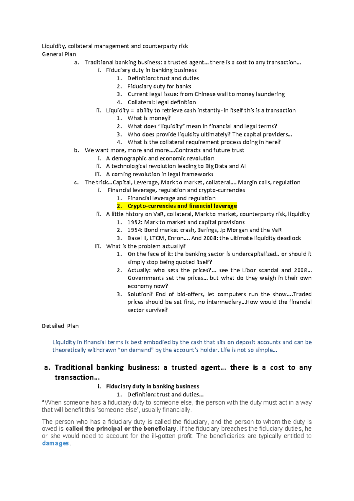 Collateral and Counterparty Risk: A Comprehensive Overview (FIN 301 ...